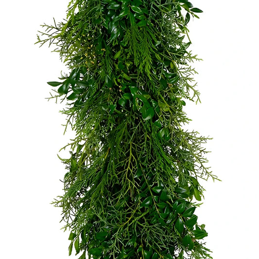 Boxwood and Cedar Greens Garland