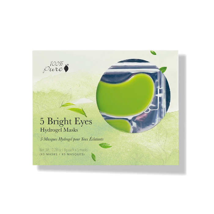 100% Pure-Bright Eyes Mask 5 Pack-Skincare-1FEMBEB5-BrightEyeMask-The Detox Market |