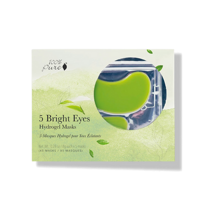 100% Pure-Bright Eyes Mask 5 Pack-Skincare-1FEMBEB5-BrightEyeMask-The Detox Market |