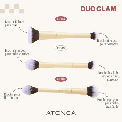 BROCHA DUO GOTA POLVO Y CORRECTOR