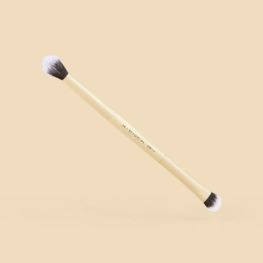 BROCHA DUO PLANA CREMA Y DIFUMINADORA