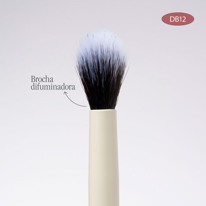 BROCHA DUO PLANA CREMA Y DIFUMINADORA