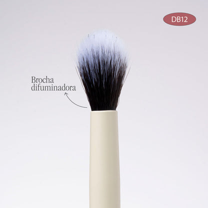 BROCHA DUO PLANA CREMA Y DIFUMINADORA
