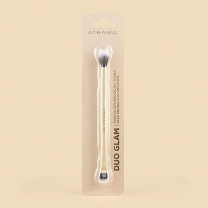 BROCHA DUO PLANA CREMA Y DIFUMINADORA