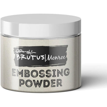 Brutus Monroe - Embossing Powder - Icicle. Available at Embellish Away located in Bowmanville Ontario Canada.