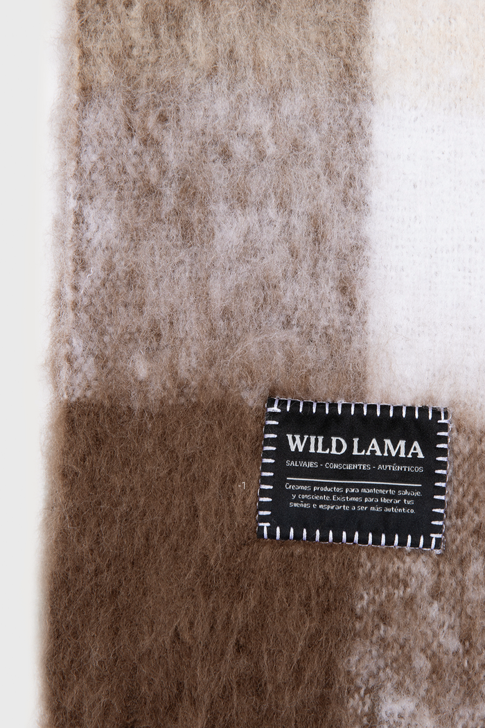 Bufanda Veru Reciclada Tartán Beige