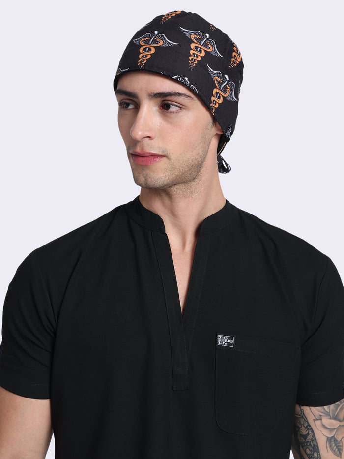 Caduceus Black Unisex Cap 030