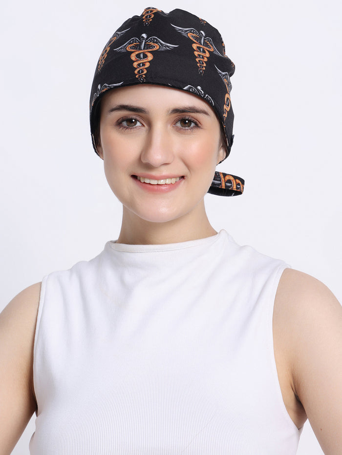 Caduceus Black Unisex Cap 030