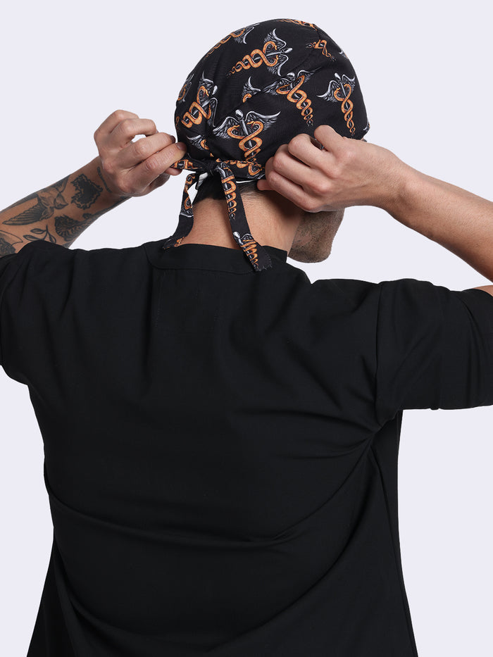 Caduceus Black Unisex Cap 030