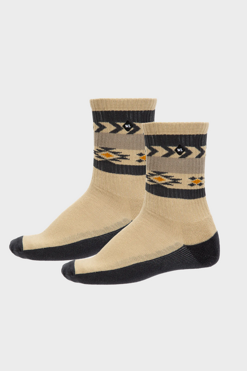 Calcetín Urbano Roku Orgánico Tribal Beige