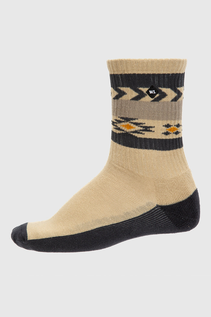 Calcetín Urbano Roku Orgánico Tribal Beige