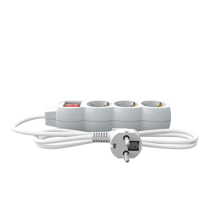 Calex - Egg shape - Multiple Socket - 3x16A+Switch (Dots) - White