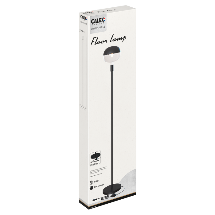 Calex - Floor lamp - E27 - incl. on/off switch - Black
