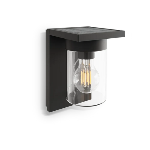 Calex Asti Solar Wall Light - Black