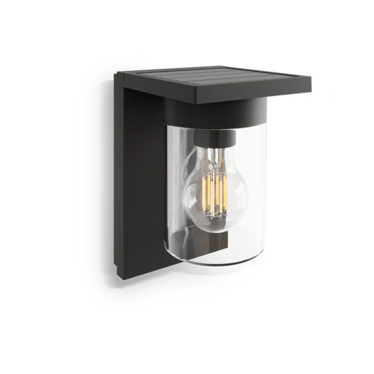 Calex Asti Solar Wall Light - Black