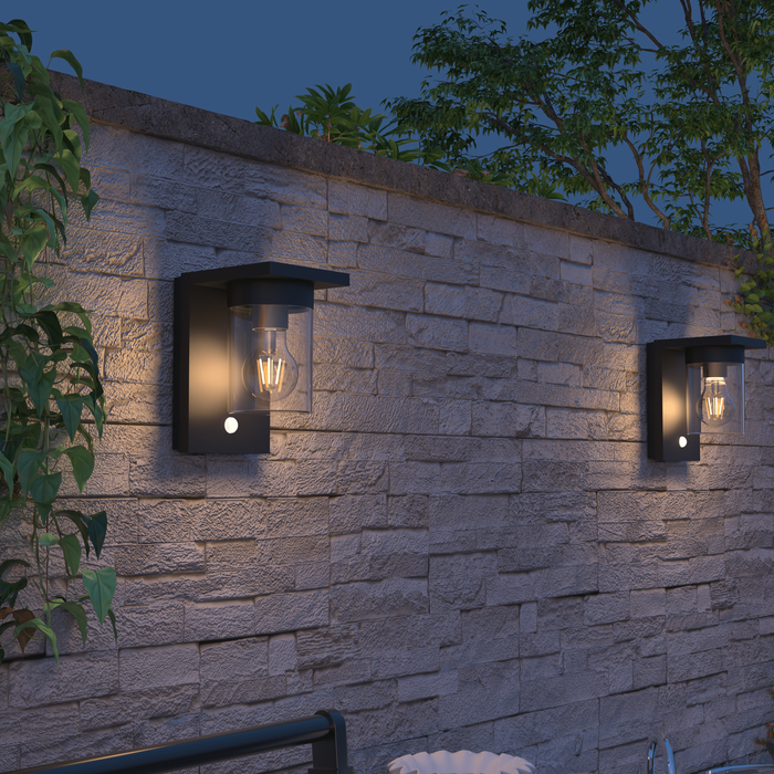 Calex Asti Solar Wall Light - Black