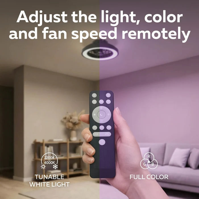 Calex Ceiling Fan LED 39 cm – RGB+CCT – White