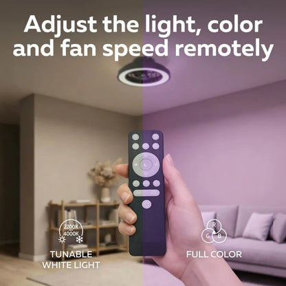Calex Ceiling Fan LED 39 cm – RGB+CCT – White
