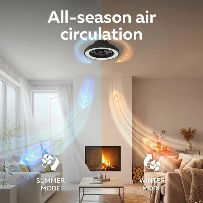 Calex Ceiling Fan LED 39 cm – RGB+CCT – White