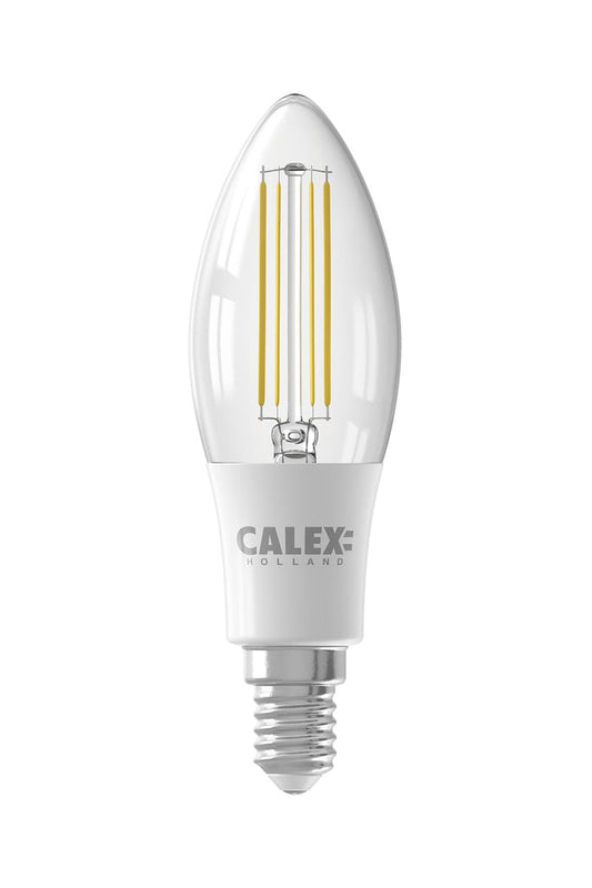 Calex LED Bulb - E14 - Filament - B35 - Clear - 4W - Dimmable
