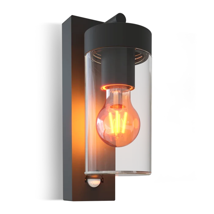 Calex Perugia Wall Light - E27 - Motion sensor - Black