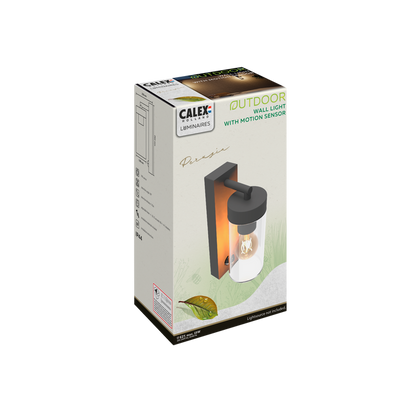 Calex Perugia Wall Light - E27 - Motion sensor - Black