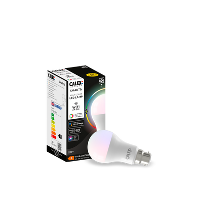 Calex Smart LED Bulb - B22 - A60 - 9.4W - RGB - White - Dimmable