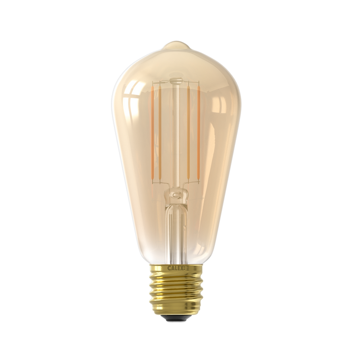 Calex Smart LED Bulb - Filament - E27 - ST64 - Gold - 7W - Dimmable