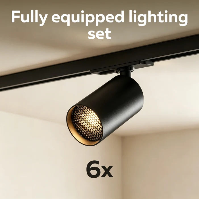 Calex Tracklight - 6x GU10 - 2M - Black