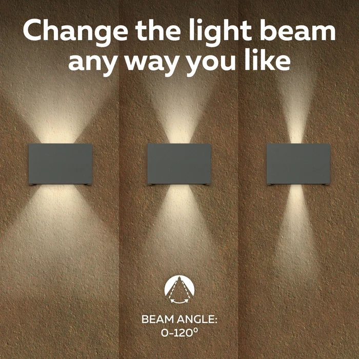 Calex Venice LED Wall Light - Up & Down - Anthracite