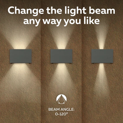 Calex Venice LED Wall Light - Up & Down - Anthracite