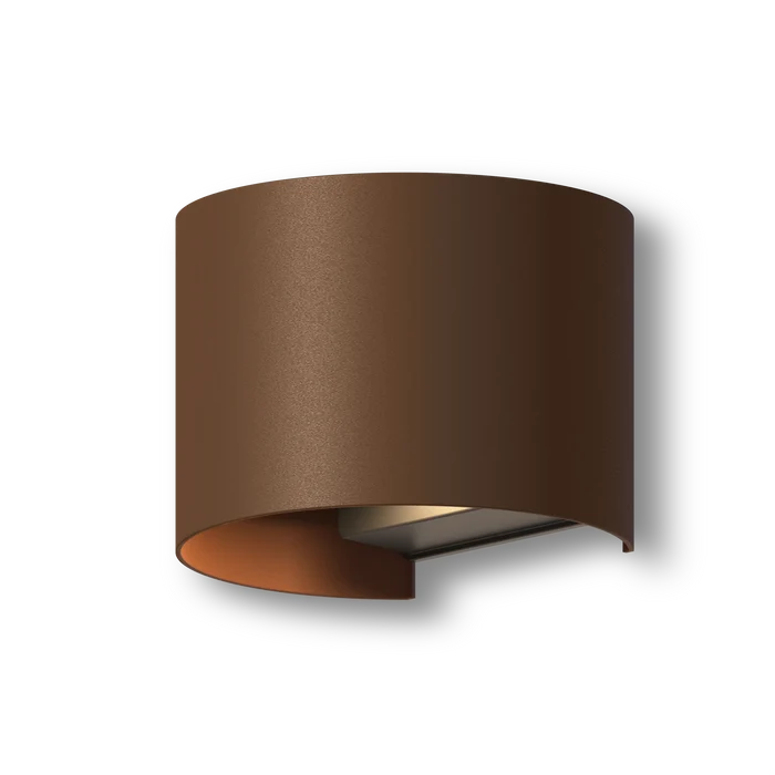 Calex Verona LED Wall Light Oval - Up & Down - Rust