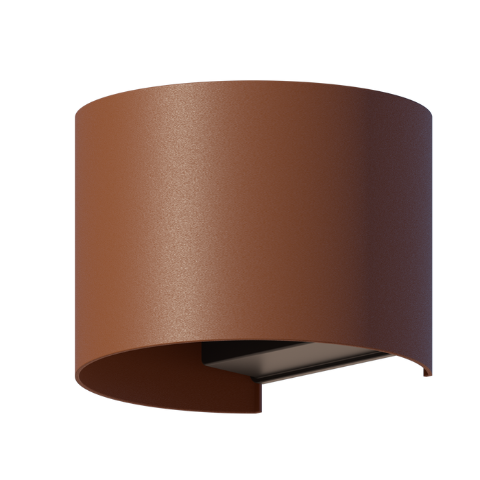 Calex Verona LED Wall Light Oval - Up & Down - Rust