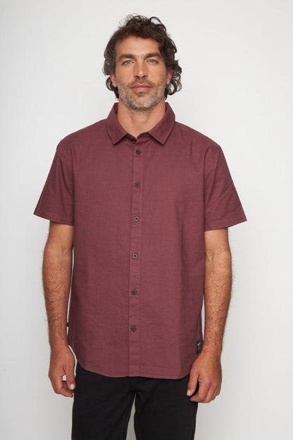 Camisa Pinco Orgánica Burdeo Hombre