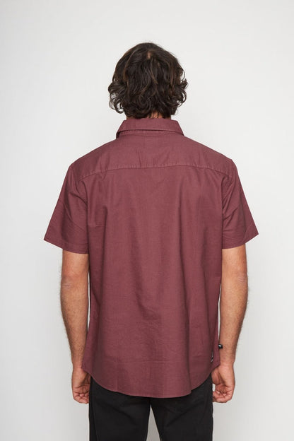 Camisa Pinco Orgánica Burdeo Hombre