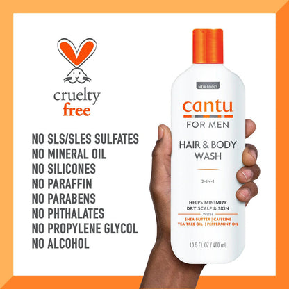 Cantu Men's 3 In 1 Shampoo/Conditioner/Body Wash 13.5oz