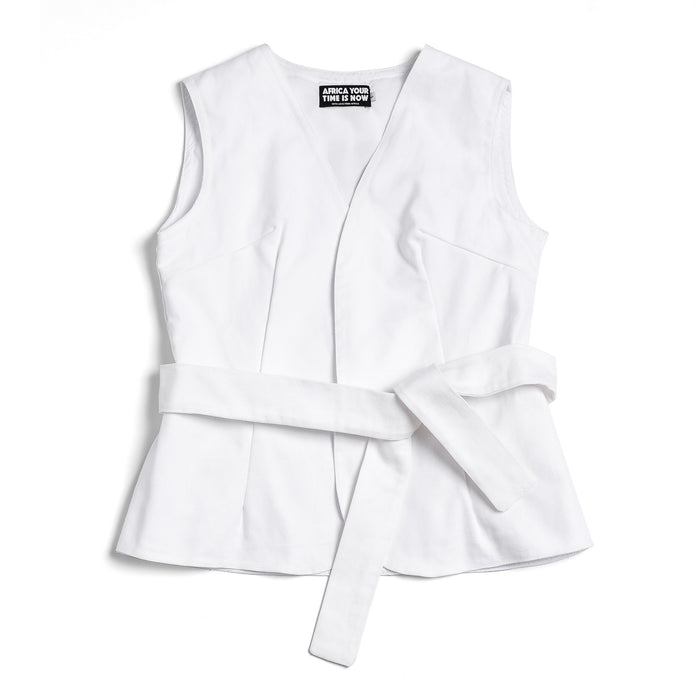 Canvas Waist Coat  (off white)