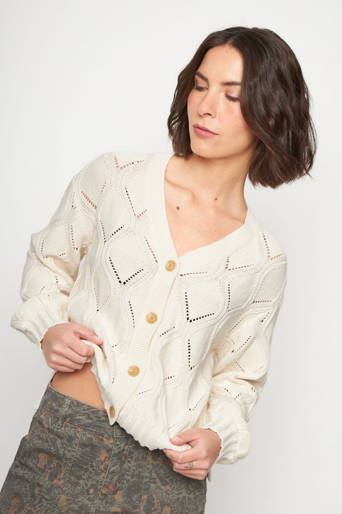 Cárdigan Astra Orgánico Beige Mujer