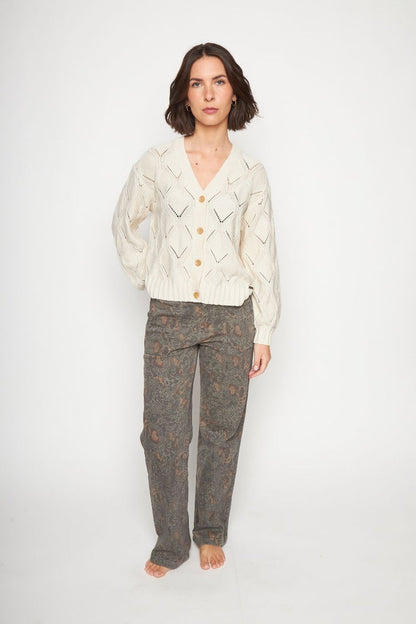 Cárdigan Astra Orgánico Beige Mujer
