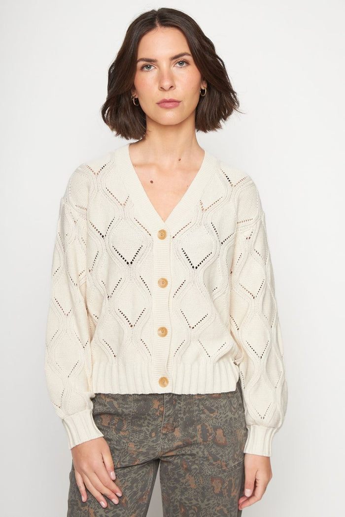 Cárdigan Astra Orgánico Beige Mujer