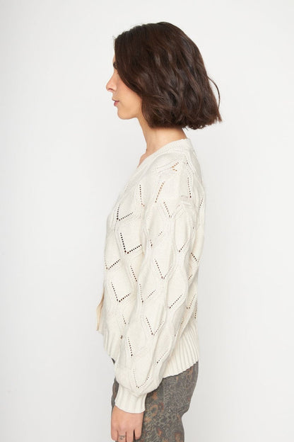 Cárdigan Astra Orgánico Beige Mujer