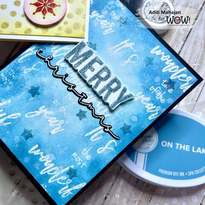 Catherine Pooler - WOW - Special Color Embossing Glitter - Regular - On the Lake. Available at Embellish Away located in Bowmanville Ontario Canada. Card example by Aditi Mahajan