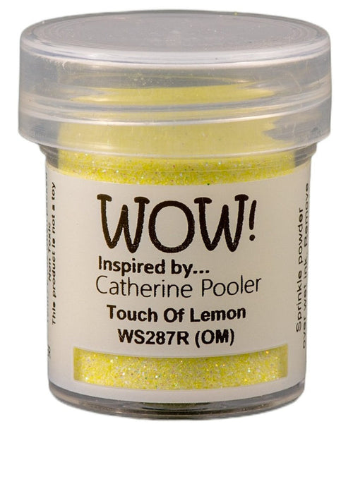 Catherine Pooler - WOW - Special Color Embossing Powder - Regular - Touch of Lemon. Available at Embellish Away located in Bowmanville Ontario Canada.