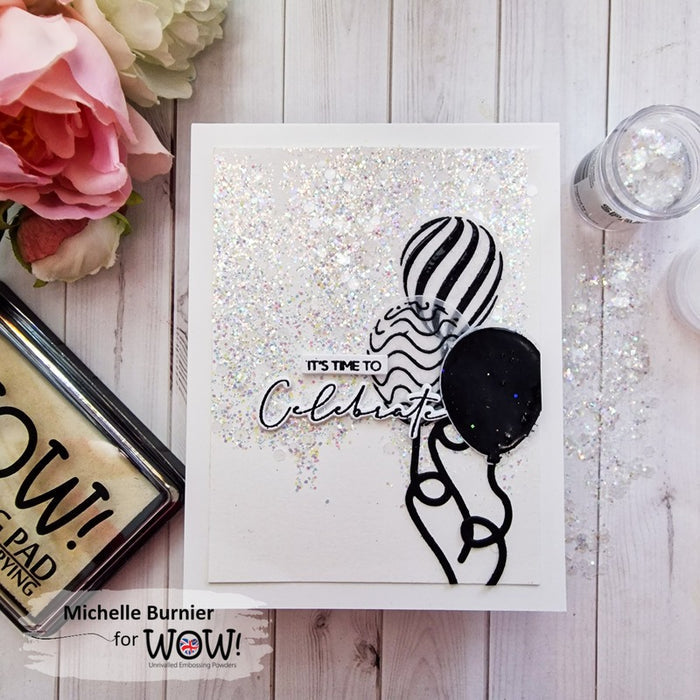 Catherine Pooler - WOW - Special Color Embossing Powder - Sparkles Glitter - Sparkling Sugar. Available at Embellish Away located in Bowmanville Ontario Canada. Card example by Michelle Burnier