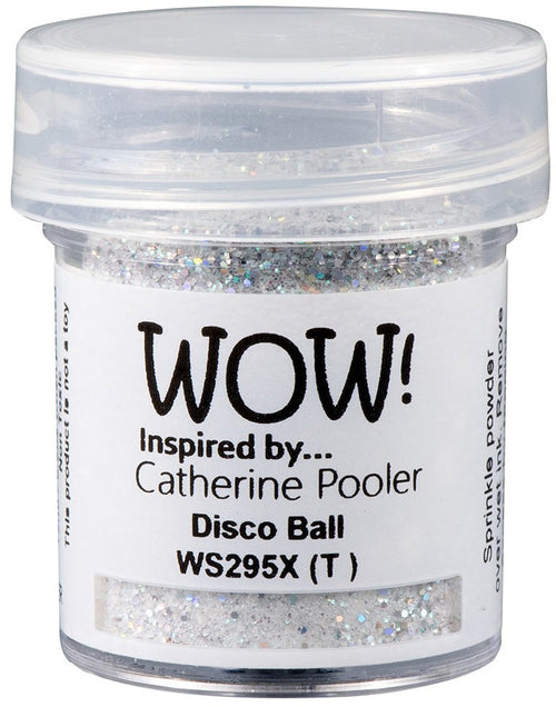 Catherine Pooler - WOW - Special Color Embossing Powder - X - Disco Ball. Available at Embellish Away located in Bowmanville Ontario Canada.