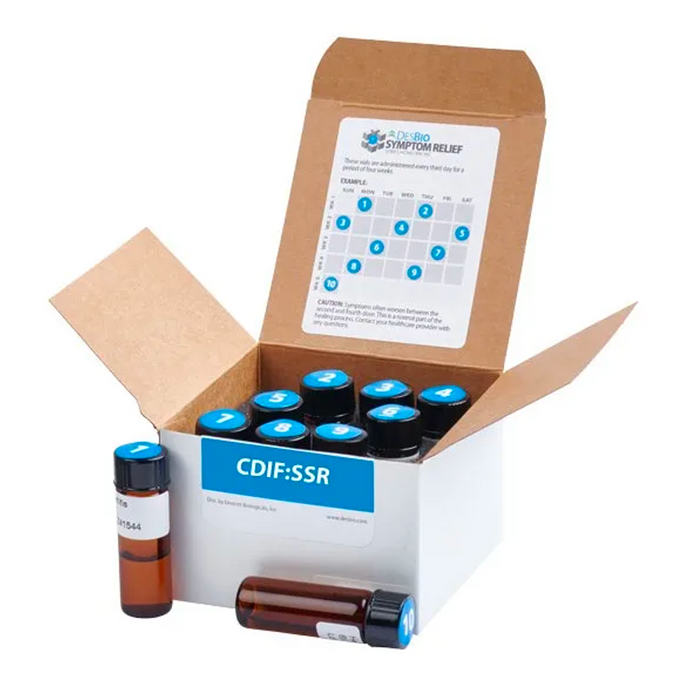 CDIF:SSR (formerly Clostridium Difficile Series Therapy) by DesBio for Clostridium Difficile, series symptom relief, Clostridium Difficile, uncontrollable diarrhea, intestinal cramping and fevers