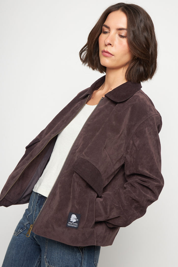 Chaqueta Elsa Reciclada Café Mujer
