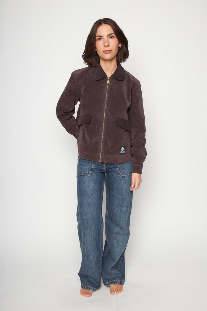 Chaqueta Elsa Reciclada Café Mujer
