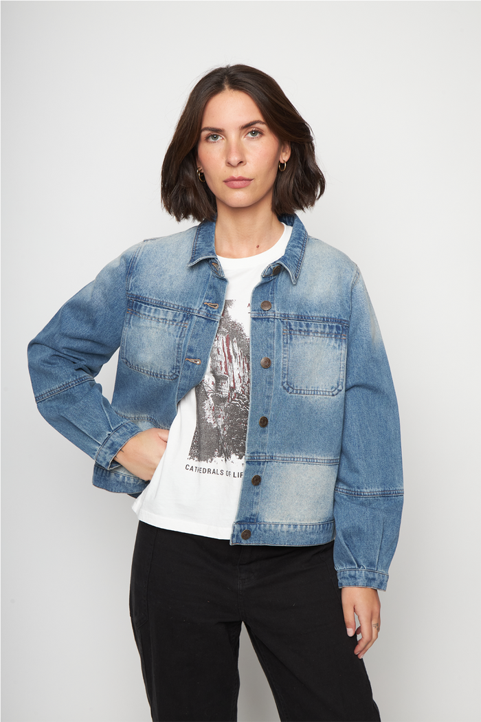 Chaqueta Freya Orgánica Denim Mujer