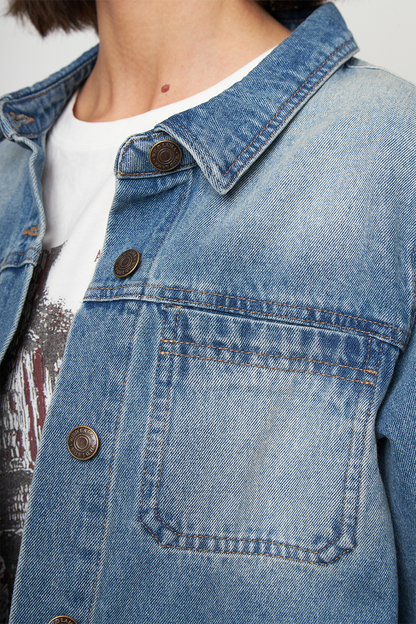 Chaqueta Freya Orgánica Denim Mujer